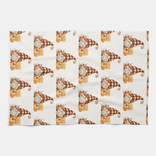 Thanksgiving herfst Herfst Gnomen Theedoek (Horizontaal)