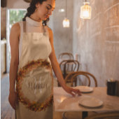 Thanksgiving Herfst Herfst Krans Bladeren Monogram Schort