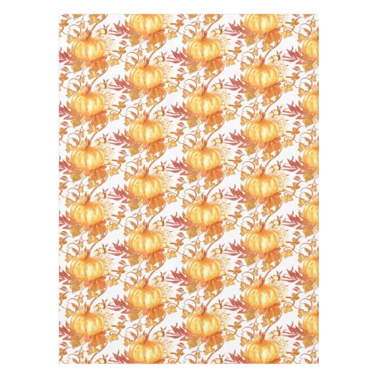 Thanksgiving Herfst Herfst Pompoen Bladeren Wijnst Tafelkleed (Voorkant)