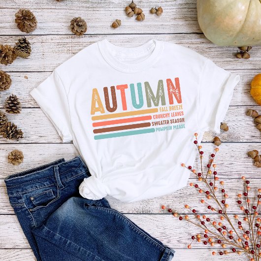 Thanksgiving Herfst Herfst Pompoenen Truien Retro Tri-Blend Shirt
