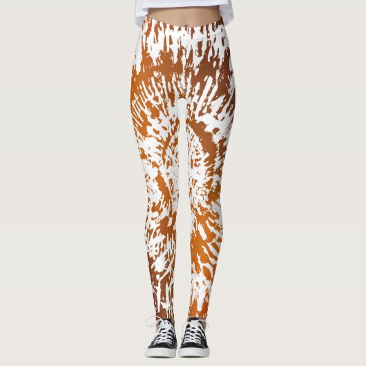 Thanksgiving herfst herfst Tie Dye Gift Patroon Leggings (Voorkant)
