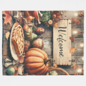 Thanksgiving/Herfst/Herfst/Vintage Fleece Deken (Voorkant (Horizontaal))