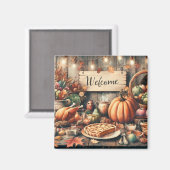 Thanksgiving/Herfst/Herfst/Vintage Magneet (Voorkant / Achterkant)