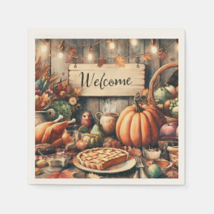 Thanksgiving/Herfst/Herfst/Vintage Servet