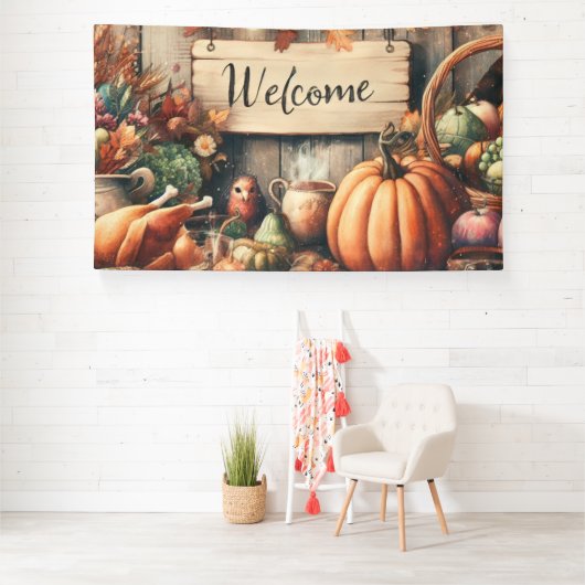 Thanksgiving/Herfst/Herfst/Vintage Spandoek (Insitu)