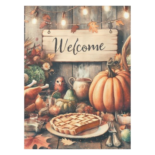 Thanksgiving/Herfst/Herfst/Vintage Tafelkleed (Voorkant)