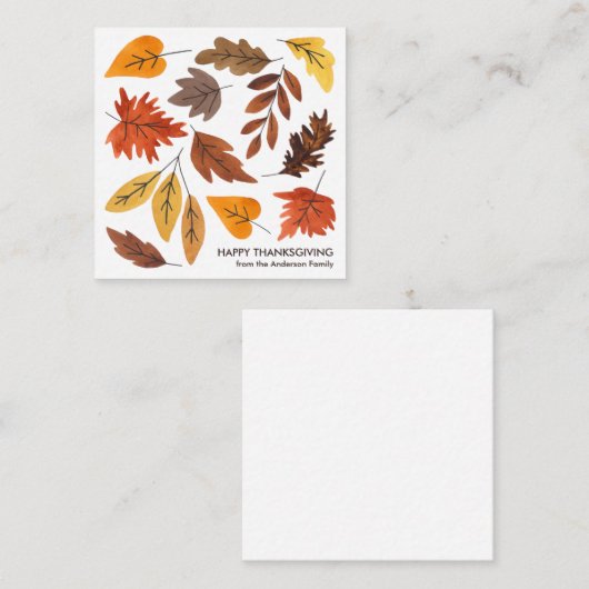 Thanksgiving Herfst Herfstbladeren Evenementen Notitiekaartje (Voorkant / Achterkant)