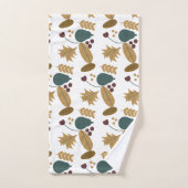 Thanksgiving Herfst Herfstgroen Peer Krans Naam Bad Handdoek (Handdoek)