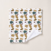 Thanksgiving Herfst Herfstgroen Peer Krans Naam Bad Handdoek (Wasdoekje)