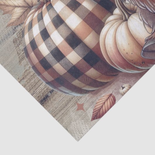 Thanksgiving Herfst Highland Koe Tissuepapier (Detail)