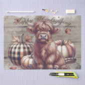 Thanksgiving Herfst Highland Koe Tissuepapier (Craft)