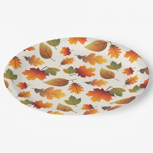 Thanksgiving Herfst in het donker/najaar kleurrijk Papieren Bordje (Gekanteld)