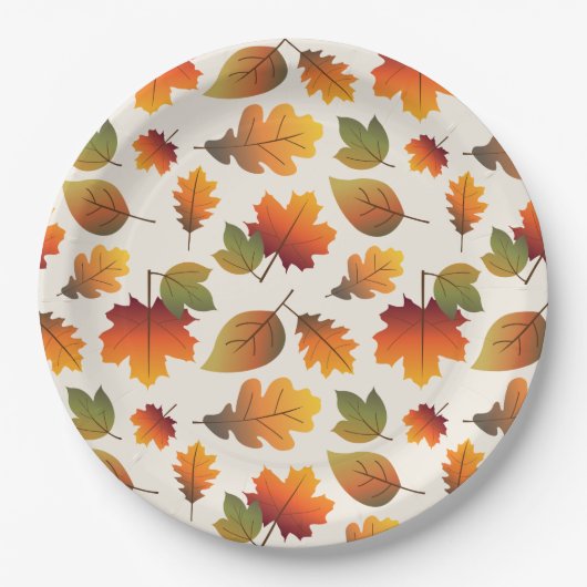 Thanksgiving Herfst in het donker/najaar kleurrijk Papieren Bordje (Voorkant)