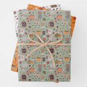 Thanksgiving & Herfst inpakpapier 3 Funky vellen (In situ)