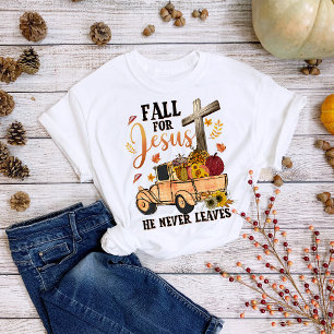 Thanksgiving Herfst Jezus Truck Cross T-shirt