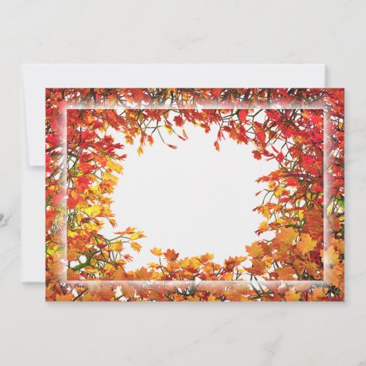 Thanksgiving Herfst Kaart (Achterkant)