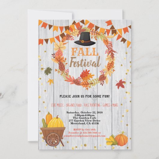 Thanksgiving herfst kaart (Voorkant)