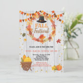 Thanksgiving herfst kaart (Staand voorkant)