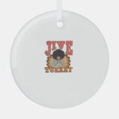 Thanksgiving & Herfst Kleding, Jive Turkije - Retr Glas Ornament (Voorkant)