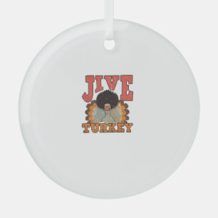 Thanksgiving & Herfst Kleding, Jive Turkije - Retr Glas Ornament
