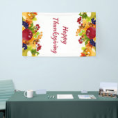 Thanksgiving herfst laat appelbessen bewerkbaar spandoek (Beurs)