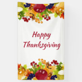Thanksgiving herfst laat appelbessen bewerkbaar spandoek (Verticaal)