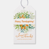 Thanksgiving herfst laat Waterverf Herfst Sinaasap Cadeaulabel (Voorkant)