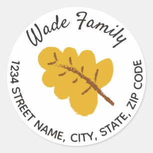 Thanksgiving Herfst Leaf Address Envelope Seals Ronde Sticker