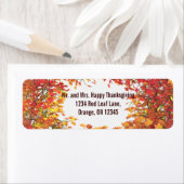 Thanksgiving Herfst Leaf Cirkel Etiket (Insitu)