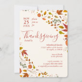 Thanksgiving Herfst Leaf Pumpkin Corners Kaart (Voorkant)