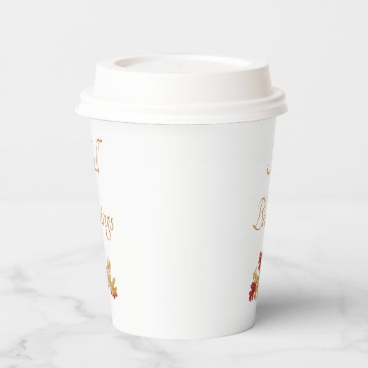 Thanksgiving herfst Leaves Elegant Papieren Bekers (Links)