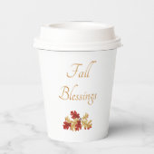 Thanksgiving herfst Leaves Elegant Papieren Bekers (Achterkant)