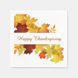 Thanksgiving herfst Leaves Napkin Servet
