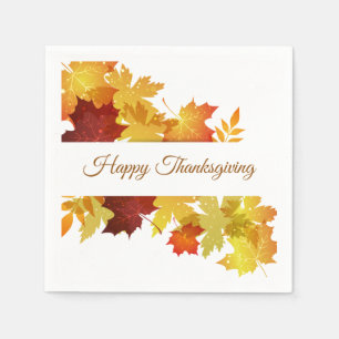 Thanksgiving herfst Leaves Napkin Servet