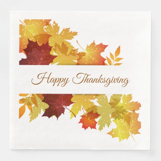 Thanksgiving herfst Leaves Napkin Servet (Voorkant)