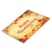 Thanksgiving herfst leest op oude papieren achterg notitieblok (Schuin)