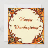 Thanksgiving / Herfst Lijst Groet / Uitnodiging (Voorkant)