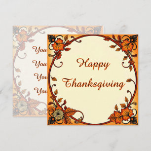 Thanksgiving / Herfst Lijst Groet / Uitnodiging