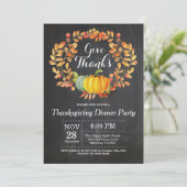 Thanksgiving Herfst najaar herfst Chalkboard Kaart (Staand voorkant)