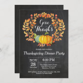 Thanksgiving Herfst najaar herfst Chalkboard Kaart (Voorkant / Achterkant)