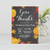 Thanksgiving Herfst najaar herfst Chalkboard Kaart (Staand voorkant)