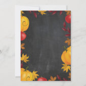 Thanksgiving Herfst najaar herfst Chalkboard Kaart (Achterkant)