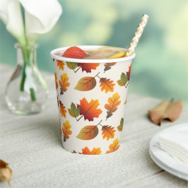 Thanksgiving Herfst / Najaar kleurrijk lederen pat Papieren Bekers