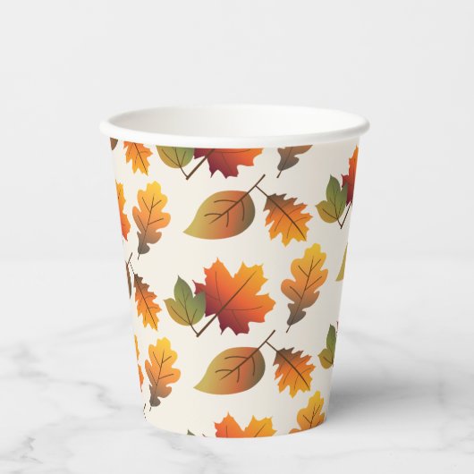 Thanksgiving Herfst / Najaar kleurrijk lederen pat Papieren Bekers (Voorkant)