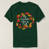 Thanksgiving Herfst najaar T-shirt favoriete kleur (Design voorkant)
