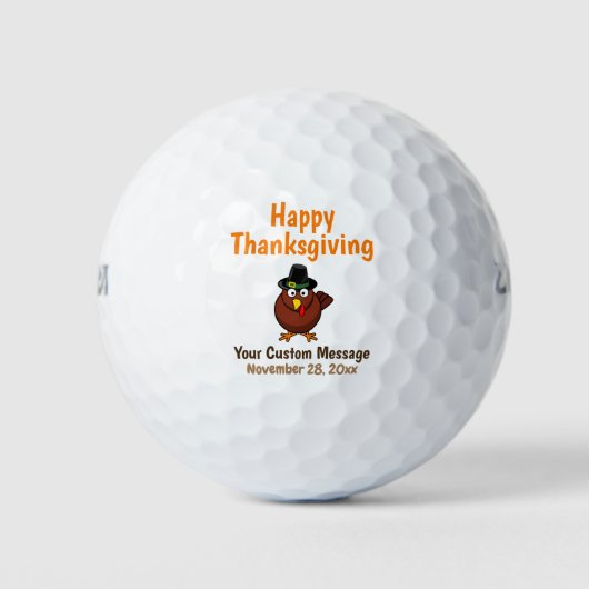 Thanksgiving - Herfst najaarsviering  - Turkije Golfballen (Voorkant)