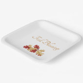 Thanksgiving herfst oliage Rustic Papieren Bordje (Gebogen)