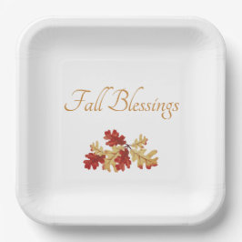 Thanksgiving herfst oliage Rustic Papieren Bordje