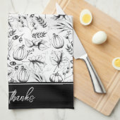 Thanksgiving Herfst Oogst Geef Bedankt Theedoek (Quarter Fold)