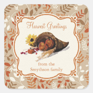 Thanksgiving Herfst Oogst Herfst Foliage Sticker